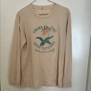 Bliss and Mischief Spare the Wildflowers T shirt. Size 1 small